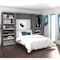 Bestar Cielo 119W Full Murphy Bed with 2 Shelving Units (118W), Bark Grey & White 80894-47 - alternate 5